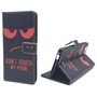 Handyh�lle Tasche f�r Handy Wiko Pulp Dont Touch My Phone Rot