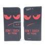 Handyh�lle Tasche f�r Handy ZTE Blade V6 Dont Touch My Phone Rot
