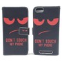 Handyh�lle Tasche f�r Handy Wiko Jerry Dont Touch My Phone Rot