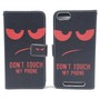 Handyh�lle Tasche f�r Handy Wiko Jerry Dont Touch My Phone Rot