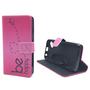 Handyh�lle Tasche f�r Handy Wiko Sunny  Be Happy Pink