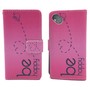 Handyh�lle Tasche f�r Handy Wiko Sunny  Be Happy Pink