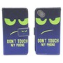 Handyh�lle Tasche f�r Handy Wiko Sunny Dont Touch My Phone Gr�n