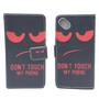 Handyh�lle Tasche f�r Handy Wiko Sunny Dont Touch My Phone Rot