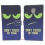 Handyh�lle Tasche f�r Handy Wiko Robby Dont Touch My Phone Gr�n