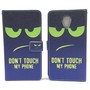 Handyh�lle Tasche f�r Handy Wiko Robby Dont Touch My Phone Gr�n