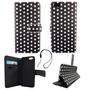 Handyh�lle Tasche f�r Handy Apple iPhone 6 / 6s Polka Dot Schwarz Weiss