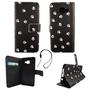 Handyh�lle Tasche f�r Handy Samsung Galaxy A5 2016 Polka Dot Hundepfoten