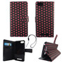 Handyh�lle Tasche f�r Handy Wiko Lenny 3 Polka Dot Schwarz Pink