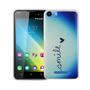 Handy H�lle f�r Wiko Lenny 2 Cover Case Schutz Tasche Motiv Slim Silikon TPU Schriftzug Smile Blau