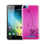 Handy H�lle f�r Wiko Lenny 2 Cover Case Schutz Tasche Motiv Slim Silikon TPU Be Happy Pink