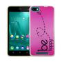 Handy Hlle fr Wiko Lenny 3 Cover Case Schutz Tasche Motiv Slim Silikon TPU Be Happy Pink