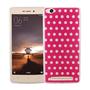 Handy H�lle f�r Xiaomi Redmi 3 Cover Case Schutz Tasche Motiv Slim Silikon TPU Polka Dot Pink