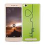 Handy H�lle f�r Xiaomi Redmi 3 Cover Case Schutz Tasche Motiv Slim Silikon TPU Be Happy Gr�n