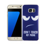 Handy H�lle f�r Samsung Galaxy S7 Cover Case Schutz Tasche Motiv Slim Silikon TPU Dont Touch my Phone Blau