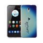Handy H�lle f�r ZTE Blade V7 Cover Case Schutz Tasche Motiv Slim Silikon TPU Schriftzug Smile Blau