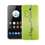 Handy H�lle f�r ZTE Blade V7 Cover Case Schutz Tasche Motiv Slim Silikon TPU Be Happy Gr�n