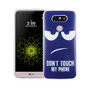 Handy H�lle f�r LG G5 Cover Case Schutz Tasche Motiv Slim Silikon TPU Dont Touch my Phone Blau