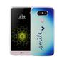 Handy H�lle f�r LG G5 Cover Case Schutz Tasche Motiv Slim Silikon TPU Schriftzug Smile Blau