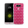 Handy H�lle f�r LG G5 Cover Case Schutz Tasche Motiv Slim Silikon TPU Polka Dot Pink