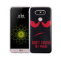 Handy H�lle f�r LG G5 Cover Case Schutz Tasche Motiv Slim Silikon TPU Dont Touch my Phone Rot