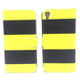 Handyh�lle Tasche f�r Handy Alcatel One Touch Idol 3 5.5 Zoll Dont Schwarz / Gelb