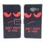 Handyh�lle Tasche f�r Handy ZTE Blade L3 Dont Touch Rot