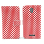 Handyh�lle Tasche f�r Handy Alcatel Pop 4 Polka Dot Rot
