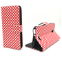 Handyh�lle Tasche f�r Handy Alcatel Pop 4 Polka Dot Rot
