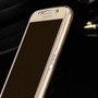 Crystal Case H�lle f�r Samsung Galaxy J7 2015 Gold Rahmen Full Body