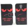 Handyh�lle Tasche f�r Handy Samsung Galaxy S4 Dont Touch Rot