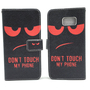 Handyh�lle Tasche f�r Handy Samsung Galaxy S7 Dont Touch Rot