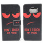 Handyh�lle Tasche f�r Handy Samsung Galaxy S7 Edge Dont Touch Rot