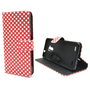  Handyh�lle Tasche f�r Case Handy ZTE Blade V7 Lite Polka Dot Rot