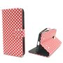  Handyh�lle Tasche f�r Case Handy ZTE Blade V7 Lite Polka Dot Rot