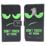 Handyh�lle Tasche f�r Handy ZTE Blade V7 Lite Dont Touch My Phone Gr�n
