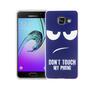 Handy H�lle f�r Samsung Galaxy A3 2016 Cover Case Schutz Tasche Motiv Slim Silikon TPU Dont Touch my Phone Blau