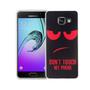 Handy H�lle f�r Samsung Galaxy A3 2016 Cover Case Schutz Tasche Motiv Slim Silikon TPU Dont Touch my Phone Rot