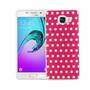 Handy H�lle f�r Samsung Galaxy A5 2016 Cover Case Schutz Tasche Motiv Slim Silikon TPU Polka Dot Pink