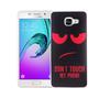 Handy H�lle f�r Samsung Galaxy A5 2016 Cover Case Schutz Tasche Motiv Slim Silikon TPU Dont Touch my Phone Rot