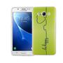 Handy H�lle f�r Samsung Galaxy J5 2016 Cover Case Schutz Tasche Motiv Slim Silikon TPU Be Happy Gr�n
