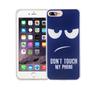Handy H�lle f�r Apple iPhone 7 Plus Cover Case Schutz Tasche Motiv Slim Silikon TPU Dont Touch my Phone Blau