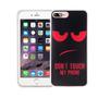 Handy H�lle f�r Apple iPhone 7 Plus Cover Case Schutz Tasche Motiv Slim Silikon TPU Dont Touch my Phone Rot