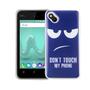 Handy H�lle f�r Wiko Sunny Cover Case Schutz Tasche Motiv Slim Silikon TPU Dont Touch my Phone Blau