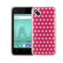 Handy H�lle f�r Wiko Sunny Cover Case Schutz Tasche Motiv Slim Silikon TPU Polka Dot Pink