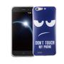 Handy H�lle f�r ZTE Blade V6 Cover Case Schutz Tasche Motiv Slim Silikon TPU Dont Touch my Phone Blau