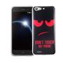 Handy H�lle f�r ZTE Blade V6 Cover Case Schutz Tasche Motiv Slim Silikon TPU Dont Touch my Phone Rot