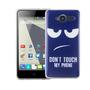 Handy H�lle f�r ZTE Blade L3 Cover Case Schutz Tasche Motiv Slim Silikon TPU Dont Touch my Phone Blau