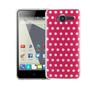Handy H�lle f�r ZTE Blade L3 Cover Case Schutz Tasche Motiv Slim Silikon TPU Polka Dot Pink