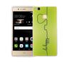 Handy H�lle f�r Huawei P9 Lite Cover Case Schutz Tasche Motiv Slim Silikon TPU Be Happy Gr�n